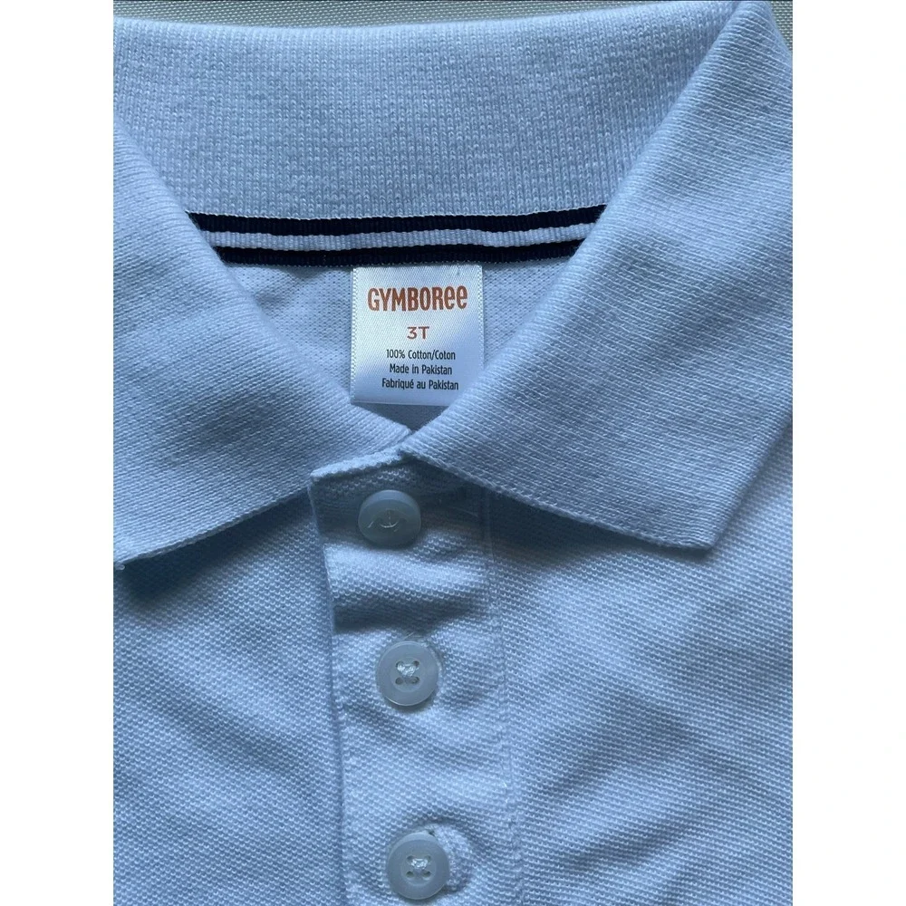Gymboree‎  Toddlers Kids Uniform Solid White Polo Shirt Size 3T